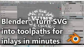SVG to CNC Inlay Toolpath | Blender CAM Intarsia G-Code Workflow