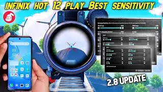 Infinix hot 12 Play 2.8 Update Best Sensitivity Settings No Recoil Bgmi sensitivity Pubg