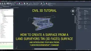 Civil 3D Tutorial - LINEWORKSHRINKWRAP I love you and creating a surface from a land surveyors TIN.