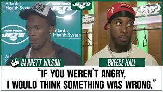 Garrett Wilson and Breece Hall react to a frustrating night on offense against the Chargers | SNY