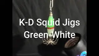 K D Squid Jigs   Green   White