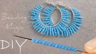 DIY Seed Bead Hoop Earrings: Beaded Hoop Earrings Tutorial
