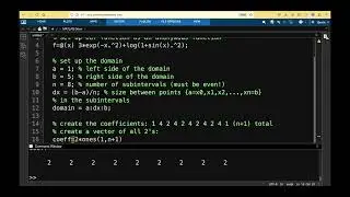 Simpson's Rule MATLAB Supplement, Single Variable Calculus