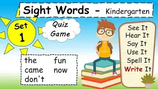 Sight Words - Kindergarten - Set 1 (Includes How to Write)