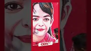 Narin Güran'ın portresi, Edirne'de yaşayan ressam Hatai Abdullayev tarafından resmedildi  #shorts