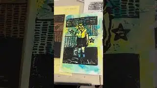 Linocut Printmaking | Pulling Prints #shorts #art