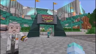 Back to the Future: The Ride (Full Ride POV w/ Pre-Show) Universal Studios - Minecraft