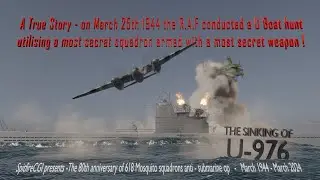 R.A.F DH.98 Mosquito (Tsetse) Mk18  takes on U-Boat U976 - Blender 4.0