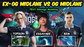 T1 Topson vs BZM - OG MIDLANE BATTLE FEAT Talon 23savage Morphling Dota 2 pro Gameplay