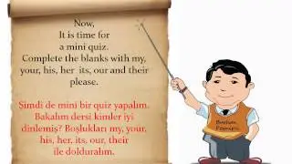 Possessive Adjectives - Subject explanation and exercises  (my-your-his-her ...) Easy English Lesson