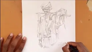 how to draw Rajasthani old man ||Rajasthani buddhe baba ki drawing||#rajastan#drawing#art#sketch