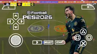 eFootball PES 2026 PPSSPP Android Offline Full Update Kits & Real Faces New Stadium Camera Ps5