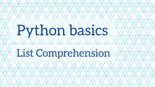 List Comprehension in Python | Python Basics | Basic Practice Questions
