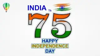 India 75th Independence Day Logo Design in Corel DRAW