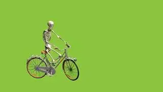 Skeleton cycling green screen video || skeleton cycling vfx || skeleton cgi || green screen video