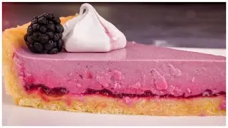 Blackberry panna cotta tarte