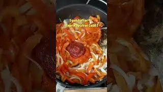 #Bratwurst mit #Letscho #Paprika #Sausage #Rezept #recipe #Kochen #cooking  #ichkocheheute #food
