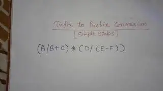 INFIX TO PREFIX CONVERSATION (SIMPLE PROCESS)