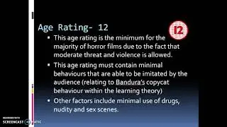 BBFC age rating and horror films