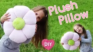 How to make a Flower Plush Pillow. Easy DIY room decor.