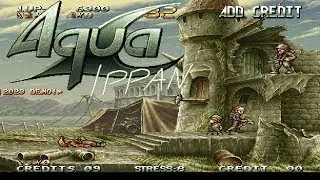 Aqua Ippan (homage game to metal slug) FULL GAME Walkthrough