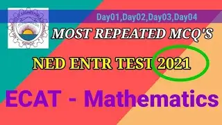 MOST REPEATED MCQS OF NED ENTRY TEST 2021 | NED ADMISSION 2021
