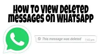 How To View Deleted Messages on WhatsApp! (Android)