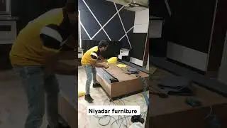 black double bed #furniture #youtubeshorts