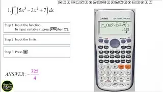 Calculating Definite Integrals Using a Calculator (CASIO 911 ES PLUS)