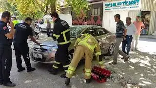 Otomobiller birbirine girdi 1 yaralı