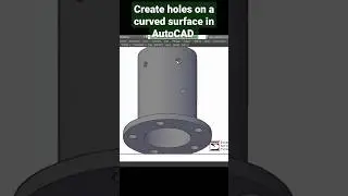 How to create holes on a curved surface with AutoCAD #3d #autocad3d #solidmodeling