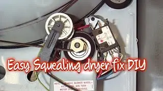 EASY! DIY Whirlpool Duet Dryer Idler Pulley Replacement from backside, squealing, squeaking
