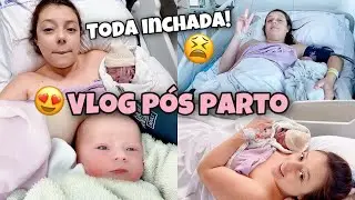 VLOG POS PARTO CESÁREA PRIMEIRO DIA NO HOSPITAL RECUPERAÇÃO E MAIS