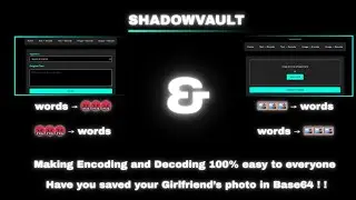 ShadowVault: Text and Image Encoder/Decoder | 100% Client-Side | No Backend Needed