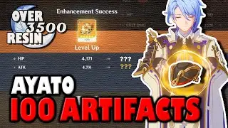 100 Artifacts To Build Ayato A Heart Of Depth Set | Genshin Impact