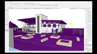 Purple checked pattern in ArchiCAD