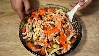 Простейший салат из морепродуктов!!!