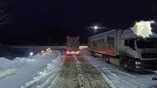 Москва - Тюмень ч2. Скользкая дорога Пермского края
