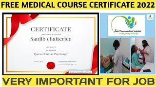 Free online Medical Quiz with Certificate 2022 | Free Medical Certificate | Free Certificate Medical
