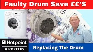 How to replace & change a Washing Machine Drum in a Hotpoint Indesit Ariston Whirlpool