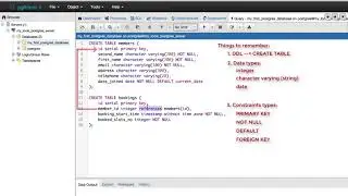 Creating PostgreSQL tables with pgAdmin