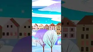 Winter landscape. Snowfall. Live wallpaper #sia #snowman