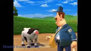 mmmm cow, but the mailman and otis have a staring contest