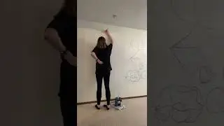 DIY Floral Line Art Mural
