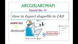 ARCGIS Tutorial 22 How to Export shapefile to CAD