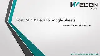 Post V-BOX Data to Google Sheets | V-BOX to Google Sheets Integration | Real-Time Data Logging