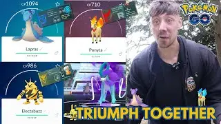 Shiny Hunting Lapras, Ponyta and Elekid during the Triumph Together Event in Pokemon GO