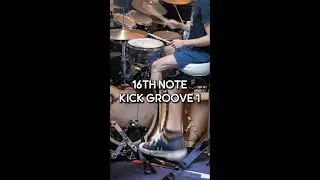16th Note Kick Drum Beat (Groove) 1 - Intermediate Drum Lesson