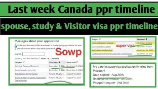 Last week important ppr timeline| Today's ppr request timeline canada | Latest Canada PPR
