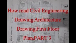 How to read civil engineering drawing | Architecture Drawing |First floor plan villa |PART 03